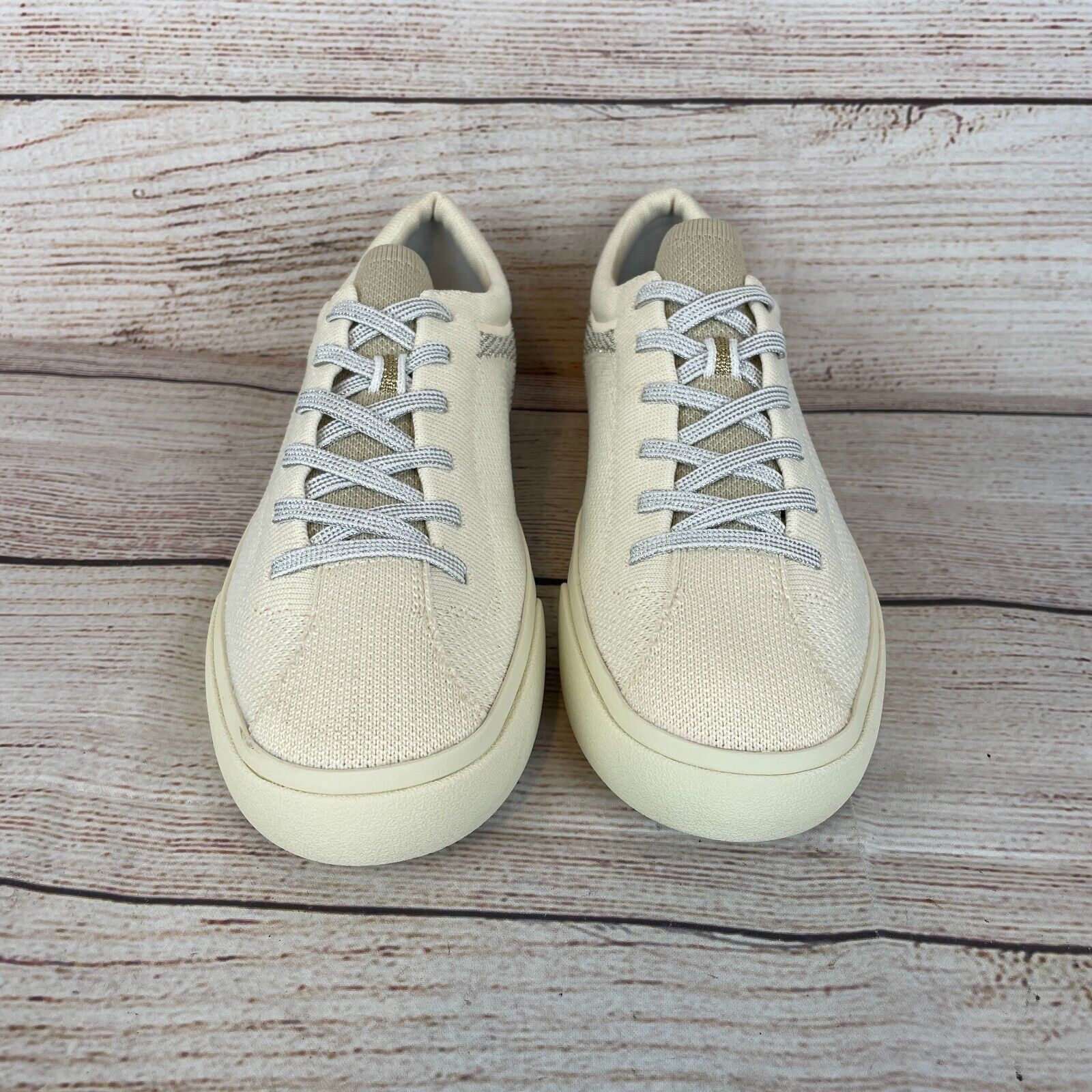Rothy’s The Lace Up Sneakers Womens Sz 8 Diamond Twill