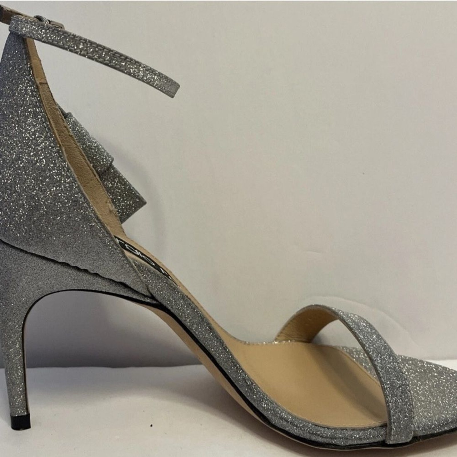 Sergio Rossi Argento Shiny Glitter Silver Heels $980 Size 37