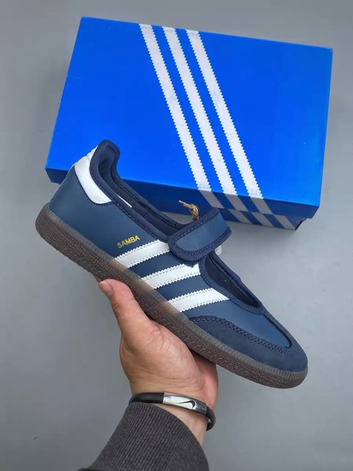 adidas Samba Jane Crew Navy White IH 6484 Women New With Box