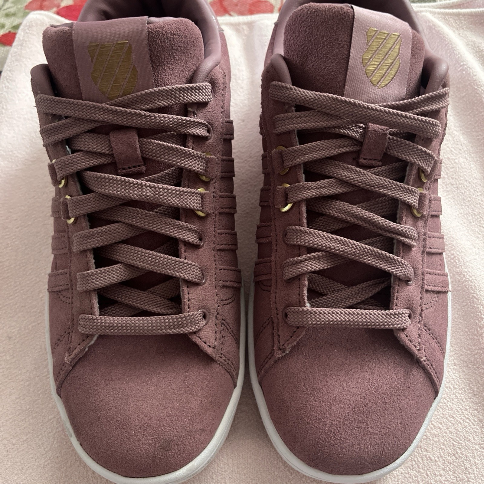 K-Swiss Women’s Dusty Pink Sneakers Tennis Shoes Size 9.5 9 1/2 Suede EUC