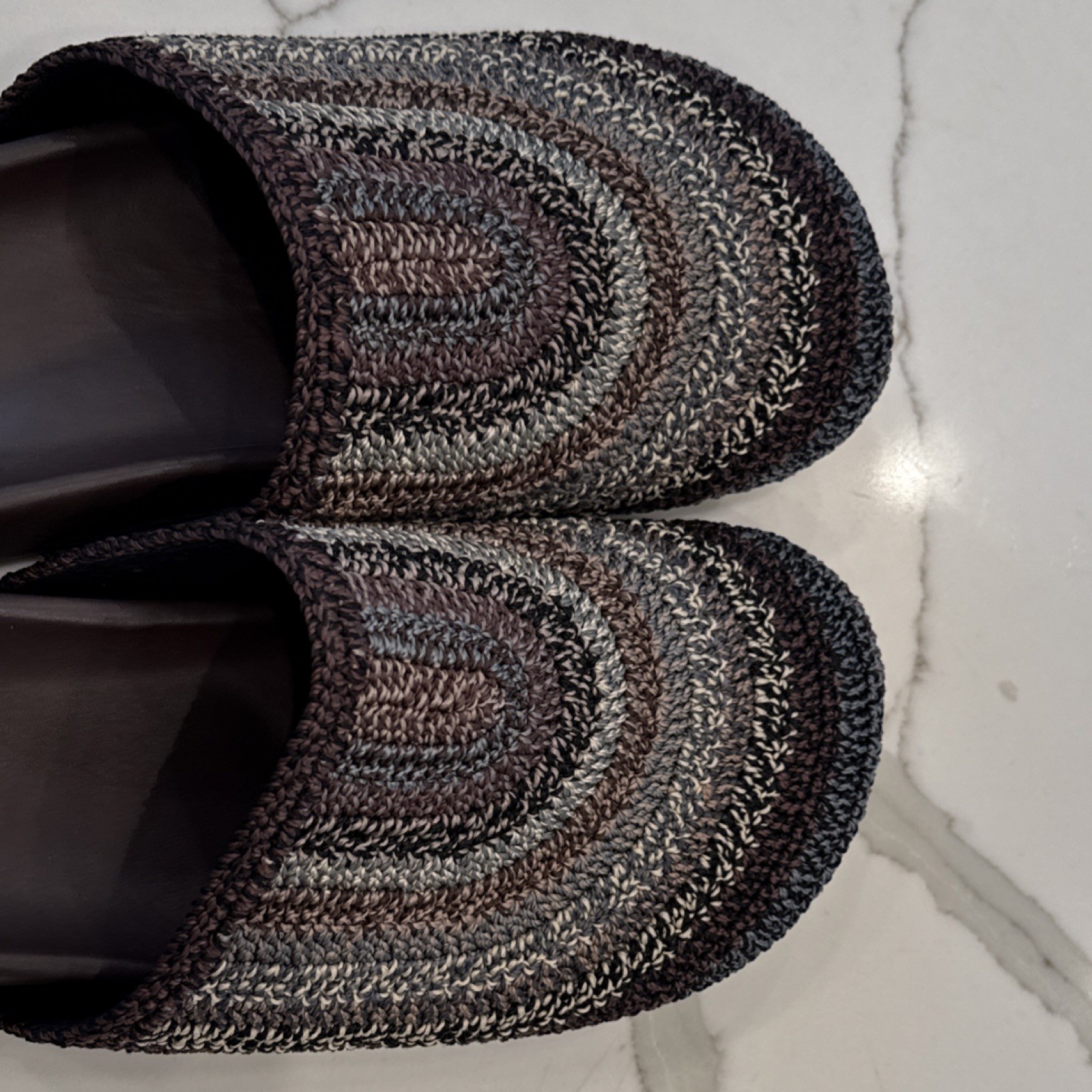 The Sak Women’s Comfort Knit Fabric Clog Slippers Brown Gray Multicolor Size 9