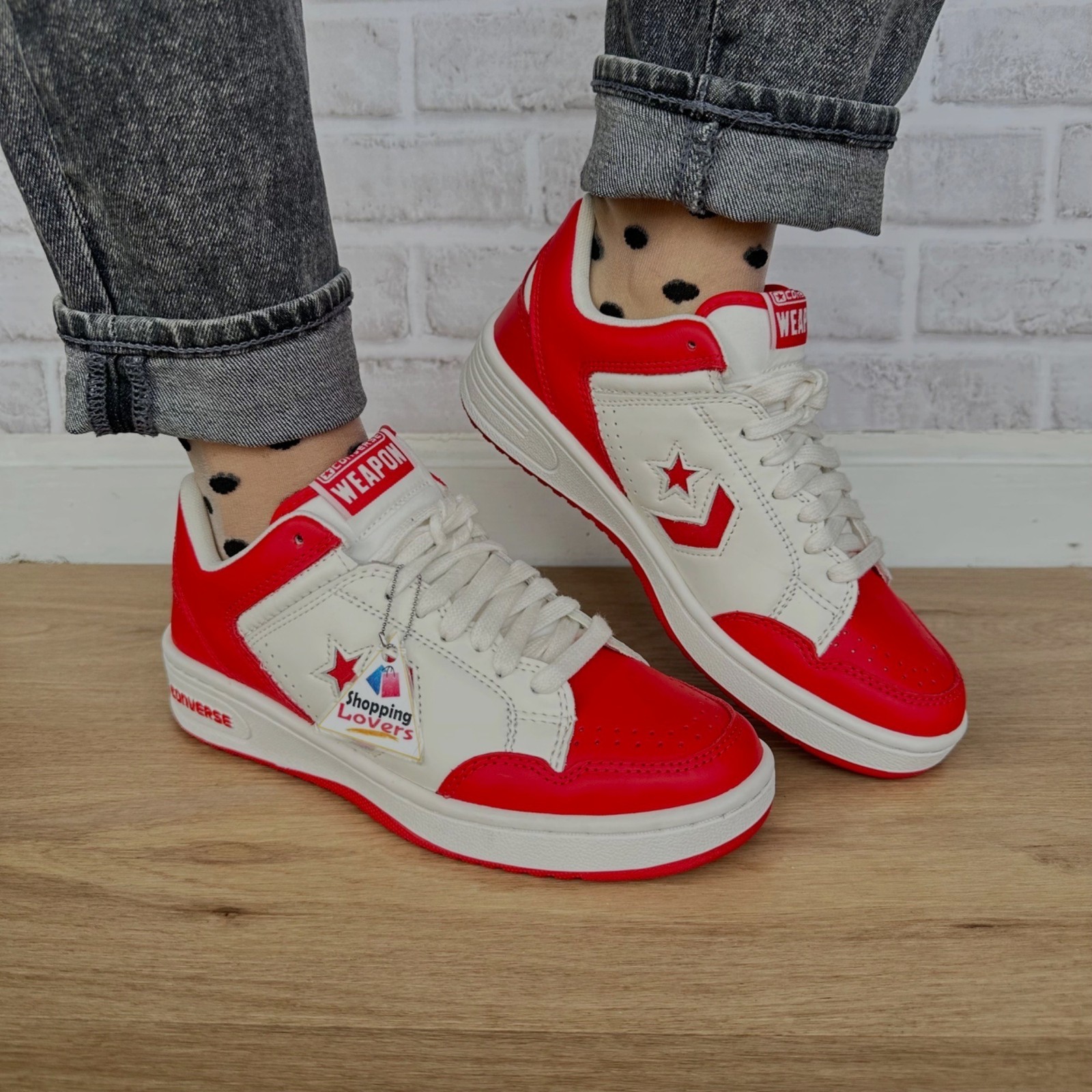Converse Weapon Low Red White 10.5 Women Shoes Bird Magic Erving Sneaker A10598C