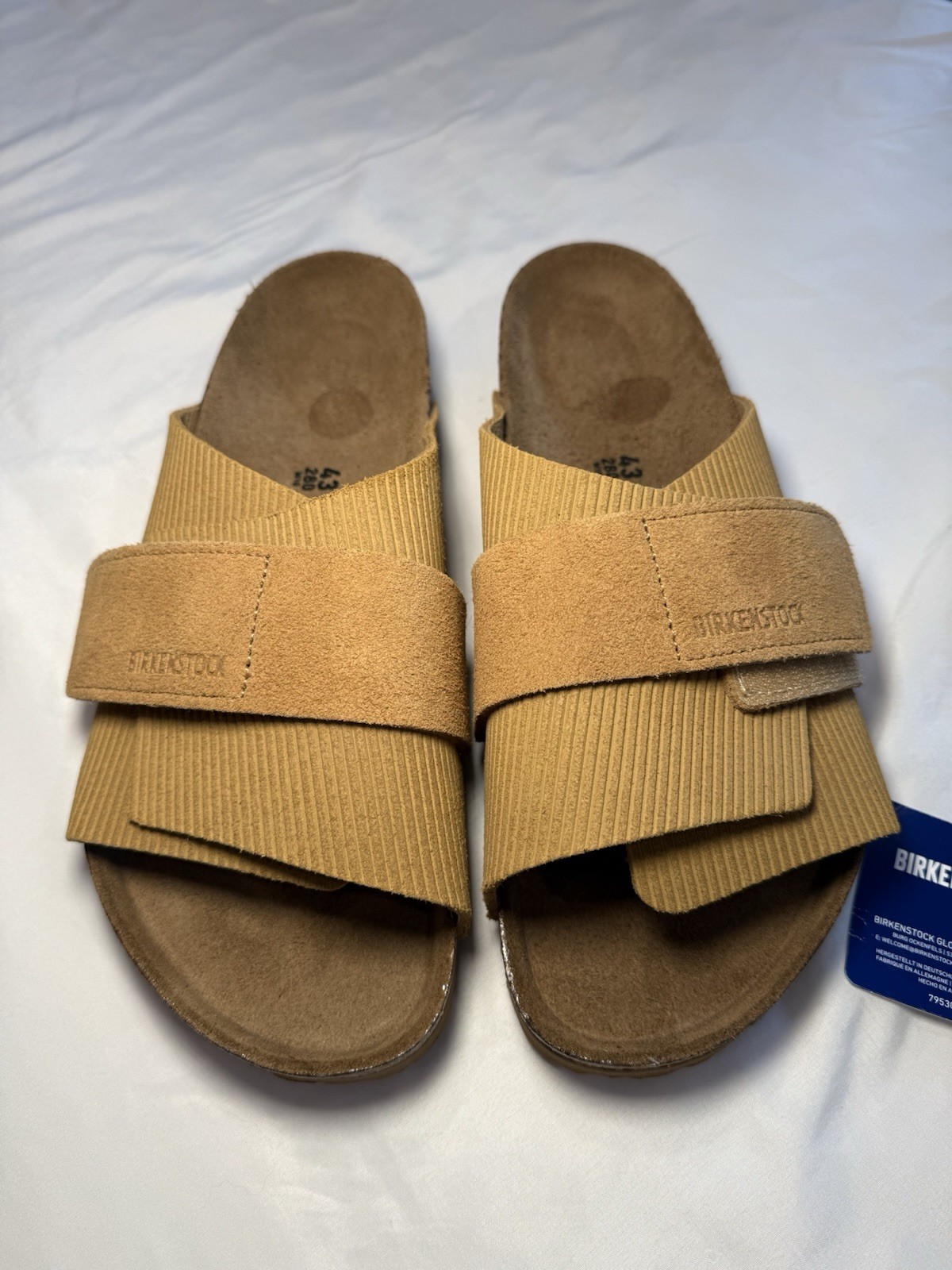 Birkenstock Kyoto Suede Embossed Sandal Men’s Size EU-43 US-10 10.5 NWOB