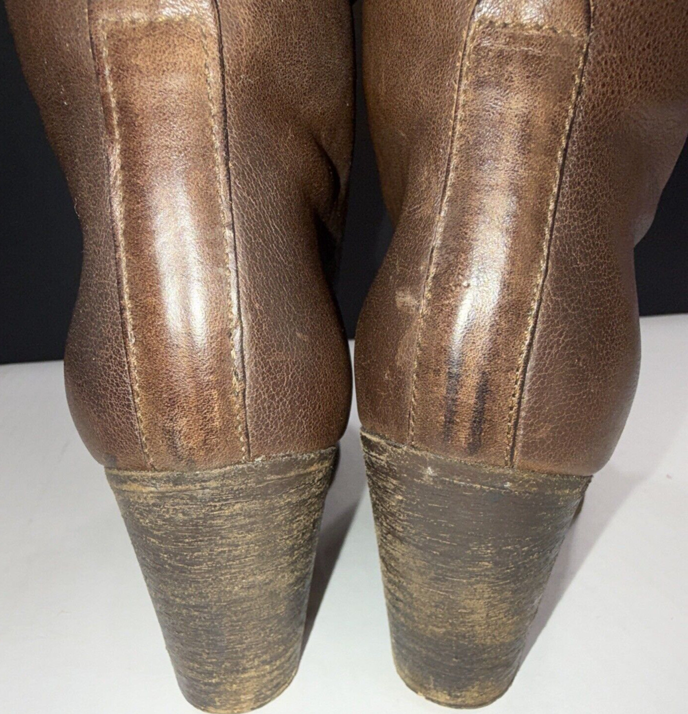 Rag & Bone Heeled Brown Boho Classic Designer Lace Up Italian Leather Boots 39.5