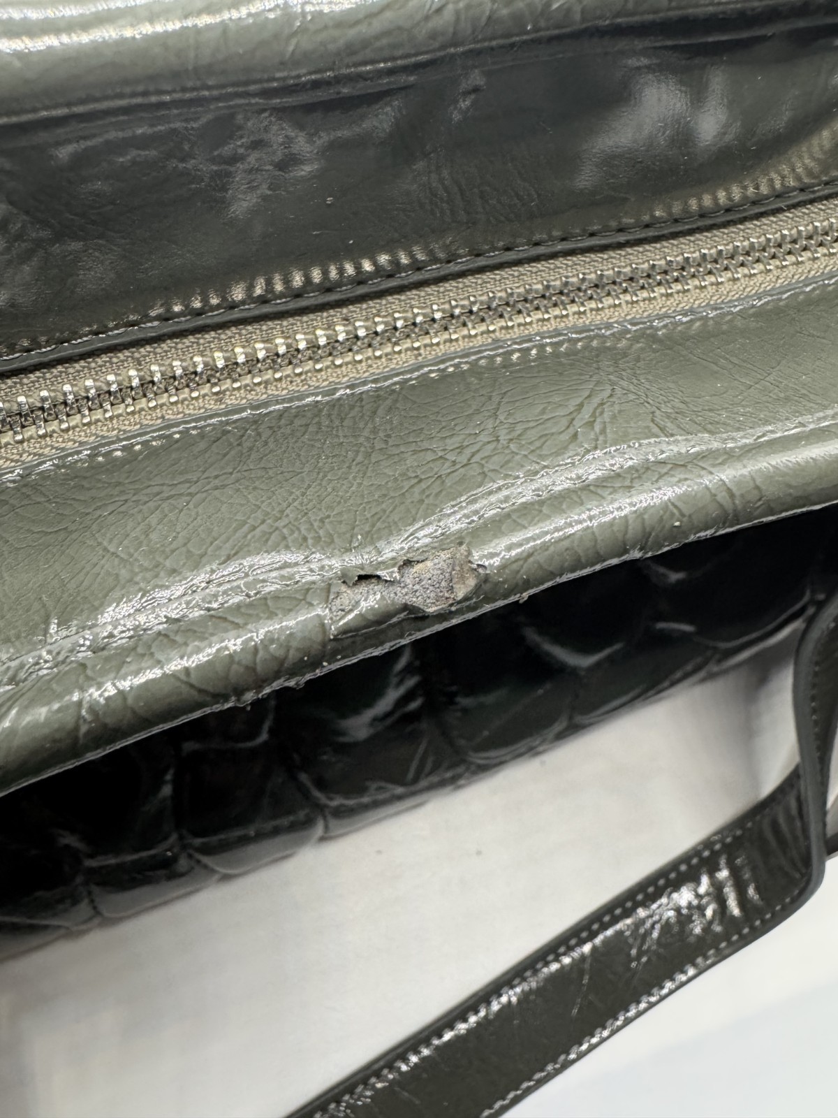 Suede & Co. Lacoquette Grey Purse. Some Damages See Pictures