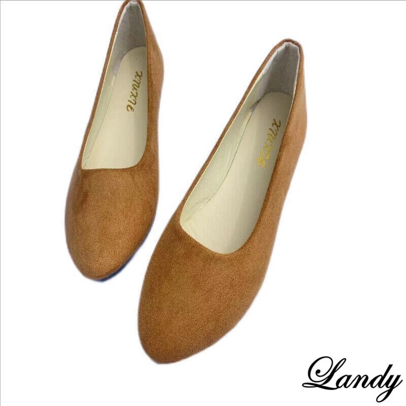 Womens Flat Suede Ballet Ballerina Bridal Slip On Casual Pumps Shoes Oversize
