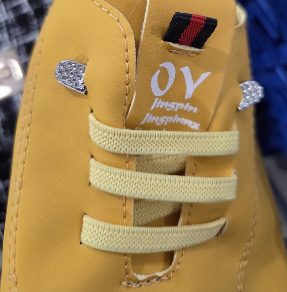 Oyedens Women’s US 10/EU41 Yellow Fashion Sneakers Casual Vegan Leather Lug