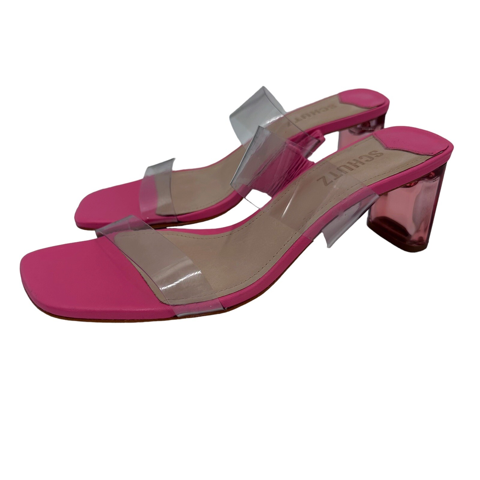 Schutz Women’s Ariella Acrylic High Heels Transparente Shell Pink US 7.5 M
