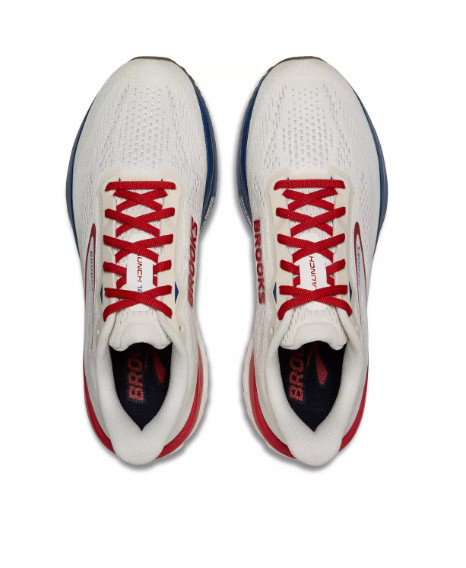 Brooks Women’s Launch 12 Running Shoes – White/Red/Blue