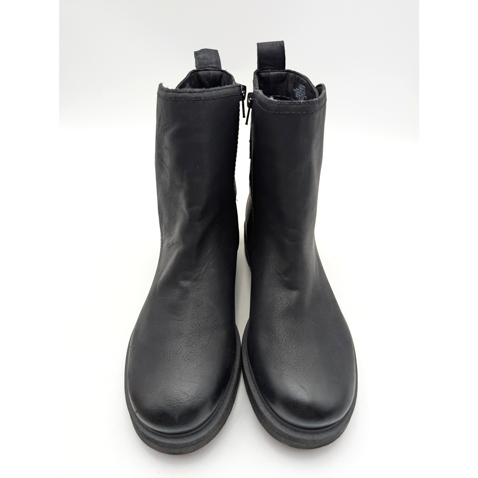 Lucky Brand Candre Double Buckle Lug Sole Boots Women’s Black Size US10M EU41.5