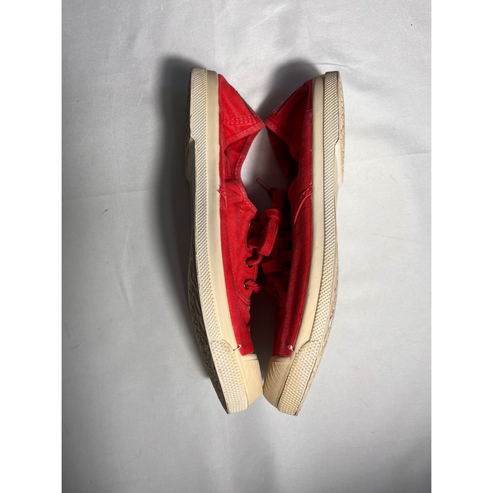 Natural World Eco Friendly Red Organic Cotton Sneakers Made in Spain Size 40