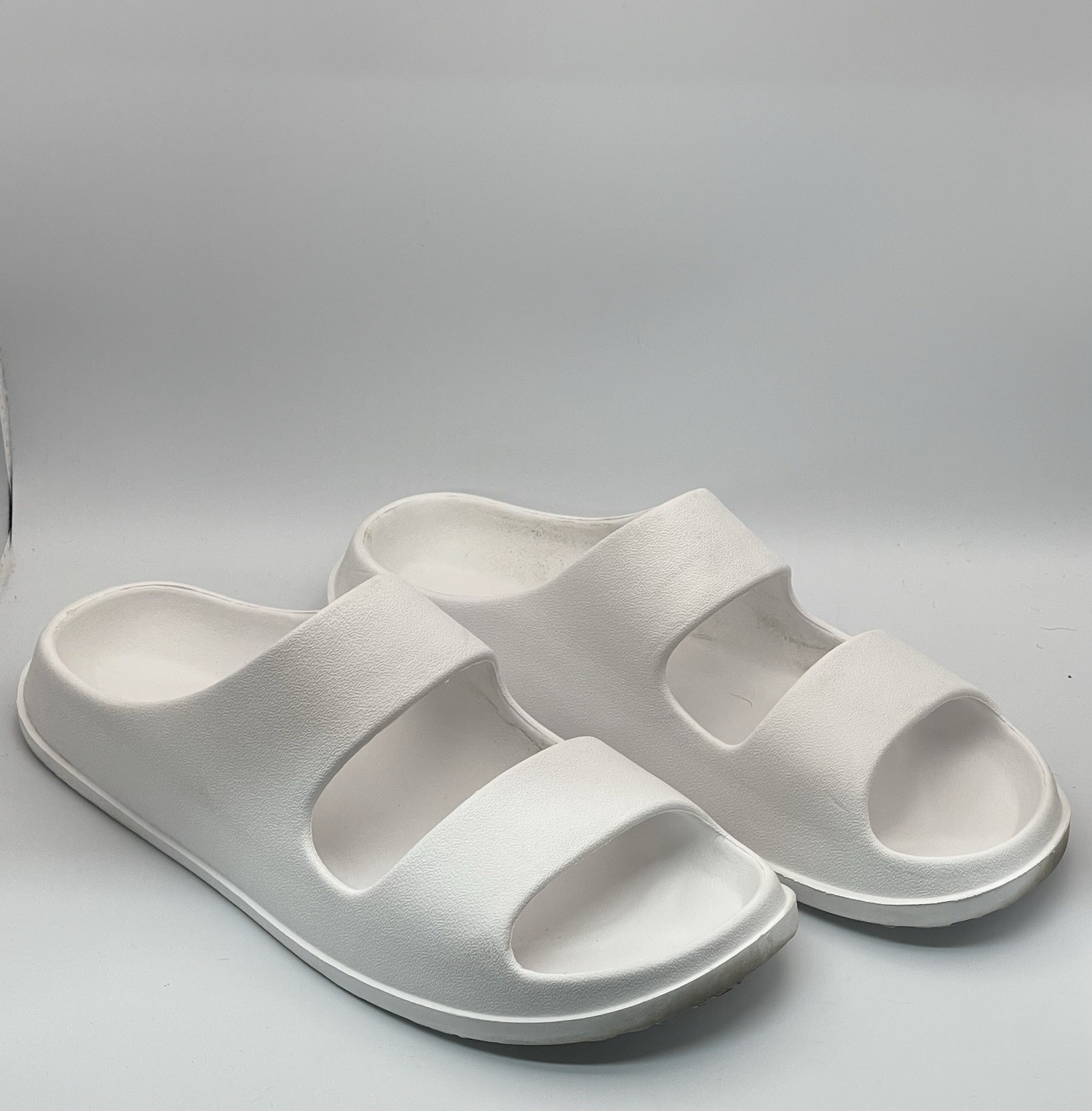 Aerie White Slide Sandals Women’s 9 Double Strap Comfort Shoes