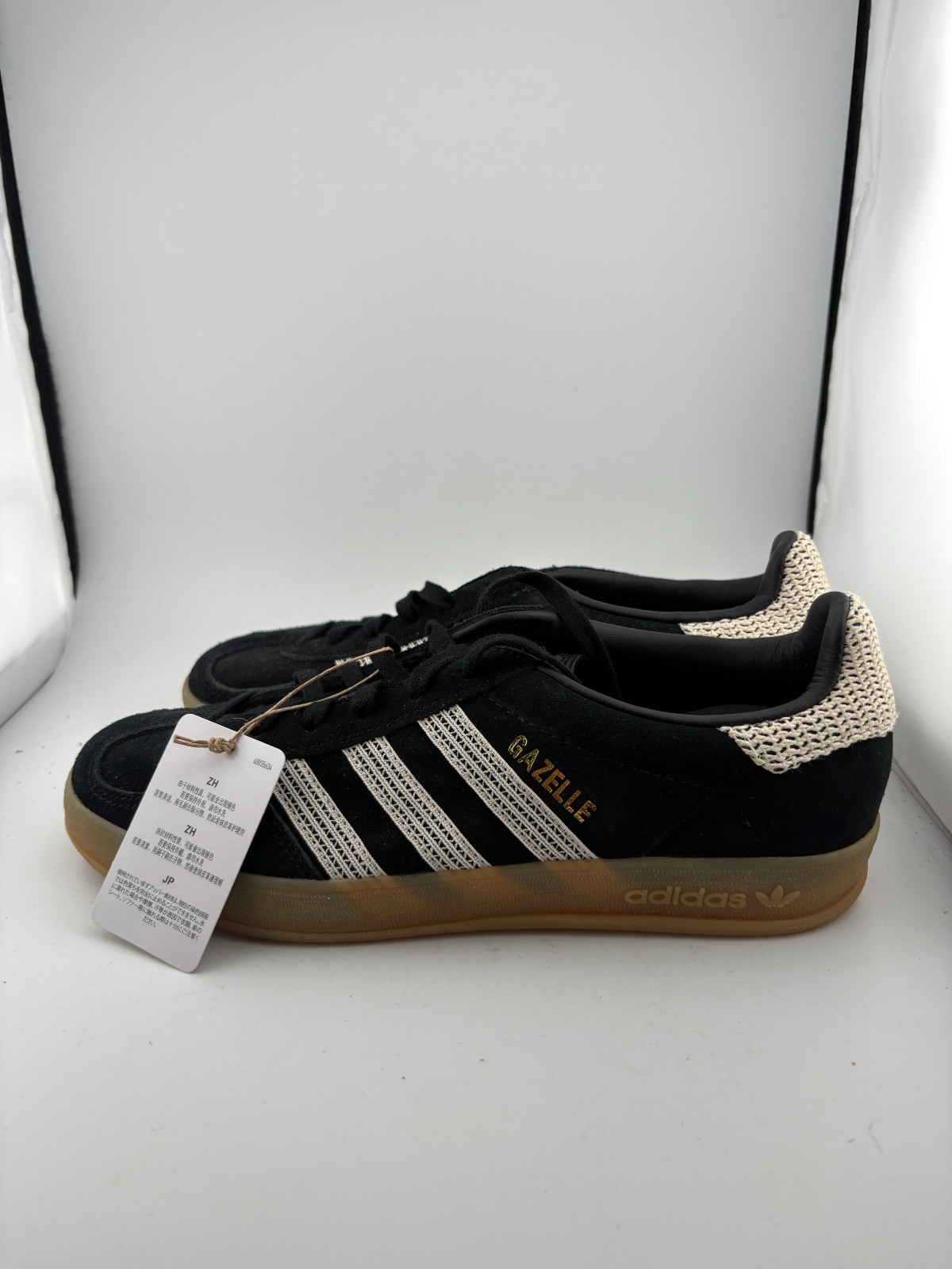 NEW adidas Gazelle Indoor Core Black Wonder White JI2755 Size 7W NO BOX