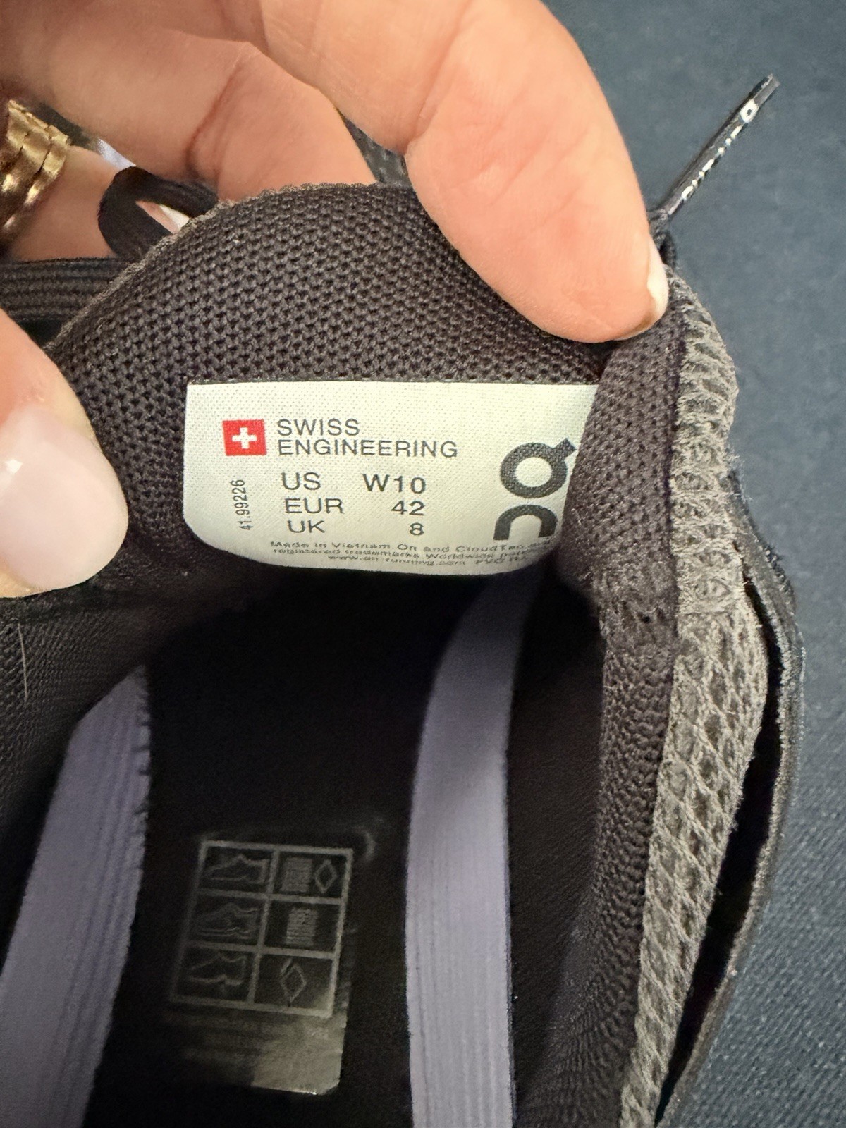 On Cloud Swift Grey/Black/Lavender Women’s Sneakers Size 10 (EU 41)