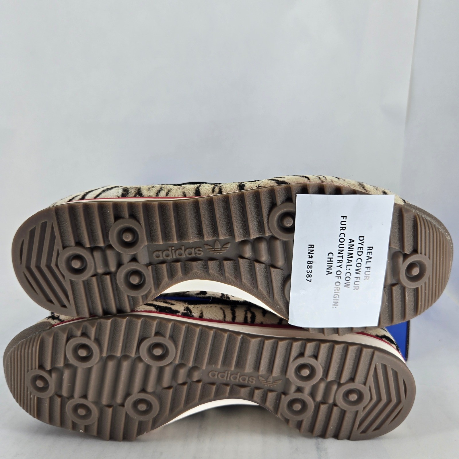 adidas SL 72 OG W Zebra Animal Print Pony Hair Sneakers KH8811 Womens 6.5