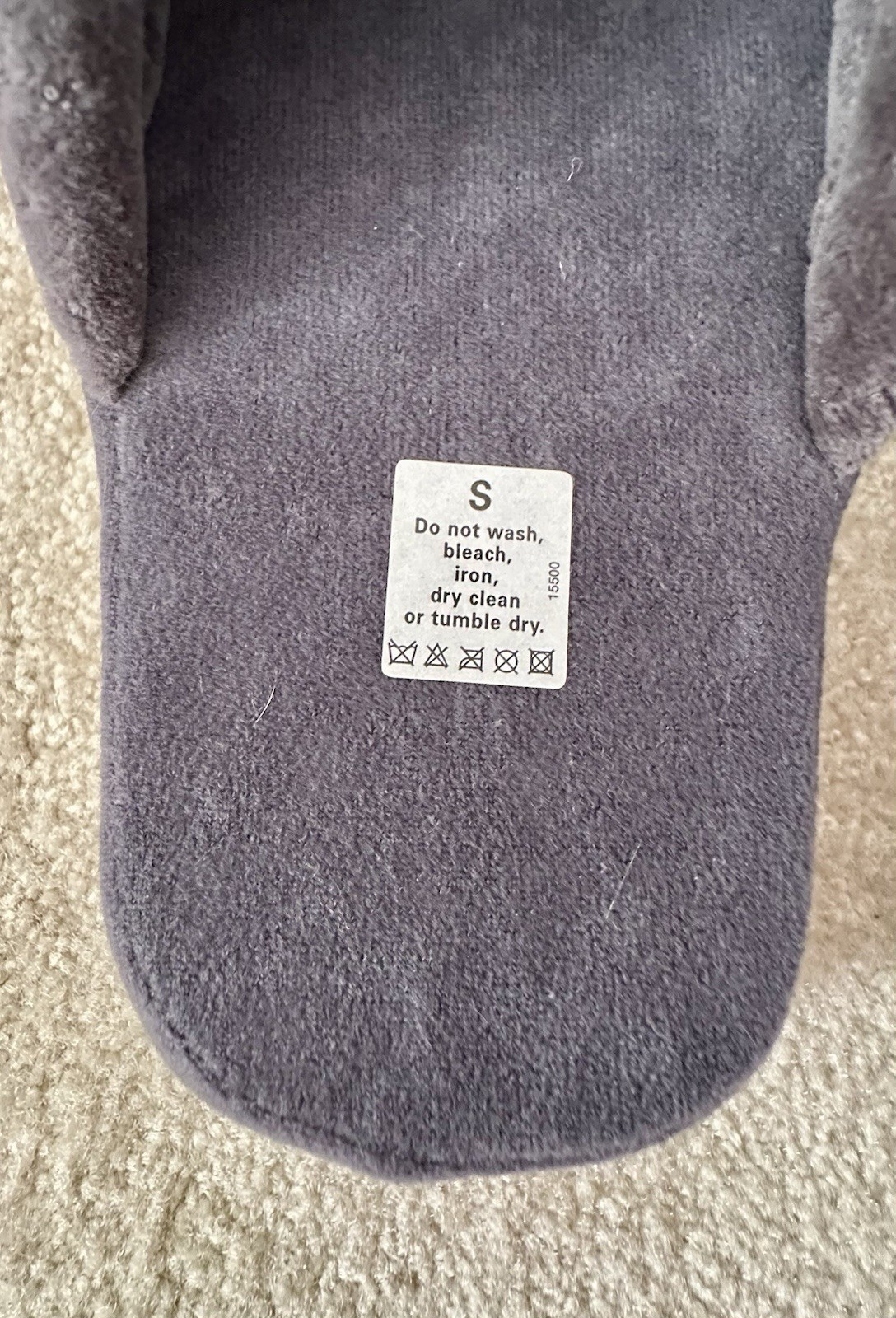 BROOKSTONE TEMPUR-PEDIC CLASSIC COMFORT SLIPPER VELOUR GRAY 7-8 M, 8 1/2-10 W