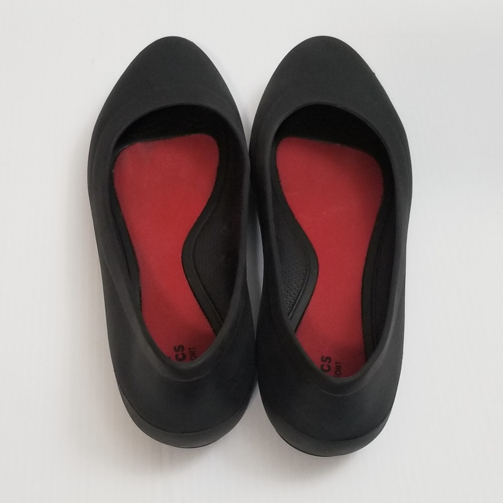 Crocs Shoes Women’s 8 Lina Slip-On Ballet Flats Black Standard Fit 203404
