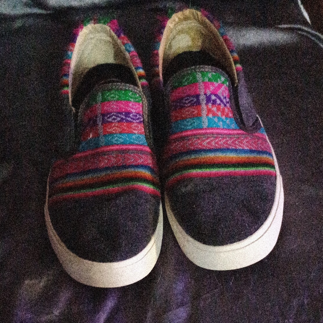 Inkkas Women’s Slip-On Casual Shoes Multicolor/Black Textile US 10 EU 41