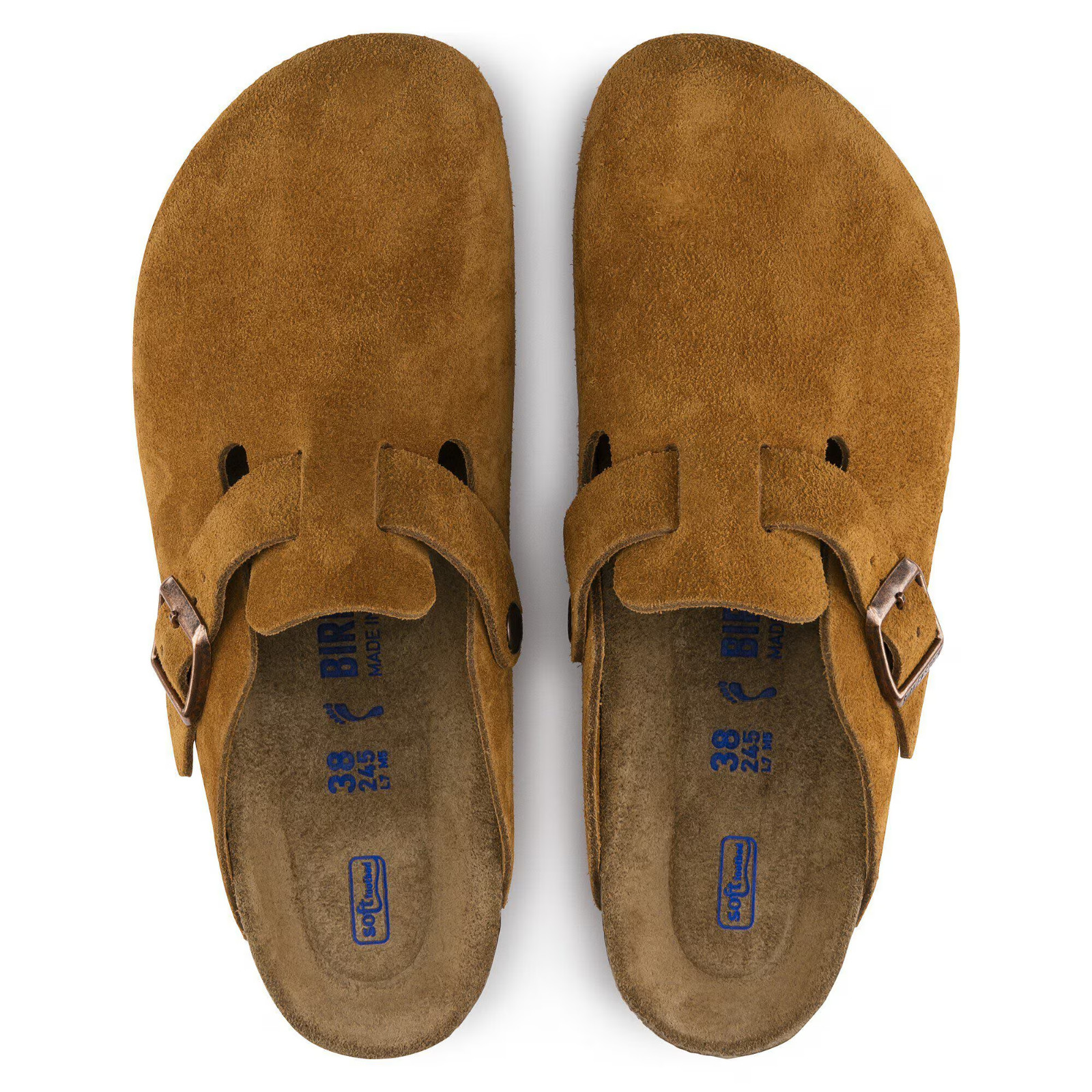 Birkenstock Boston Suede Soft Footbed Unisex Shoes –Taupe Mocha Mink Black Clogs