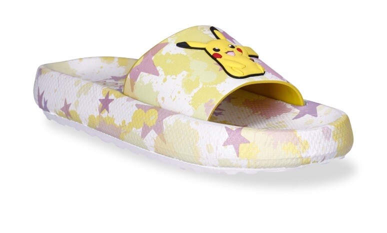 Pikachu Pokeman Slides Ground Up Yellow Women’s Shoe Size 6, 7, 8, 9, 10, 11