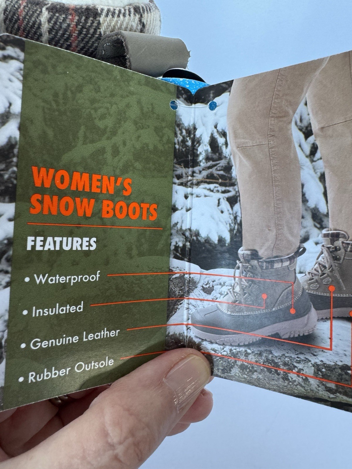 OZARK TRAIL WOMEN’S SNOW BOOTS, 8M, WATERPROOF, 3M THINSULATE, LEATHER, NEW