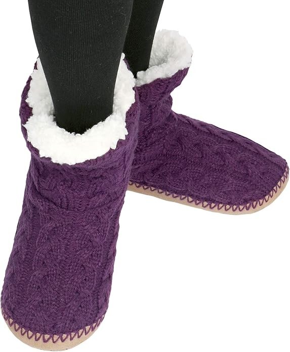 Panda Bros Slipper Socks For Women With Grippers, Size 9-10
