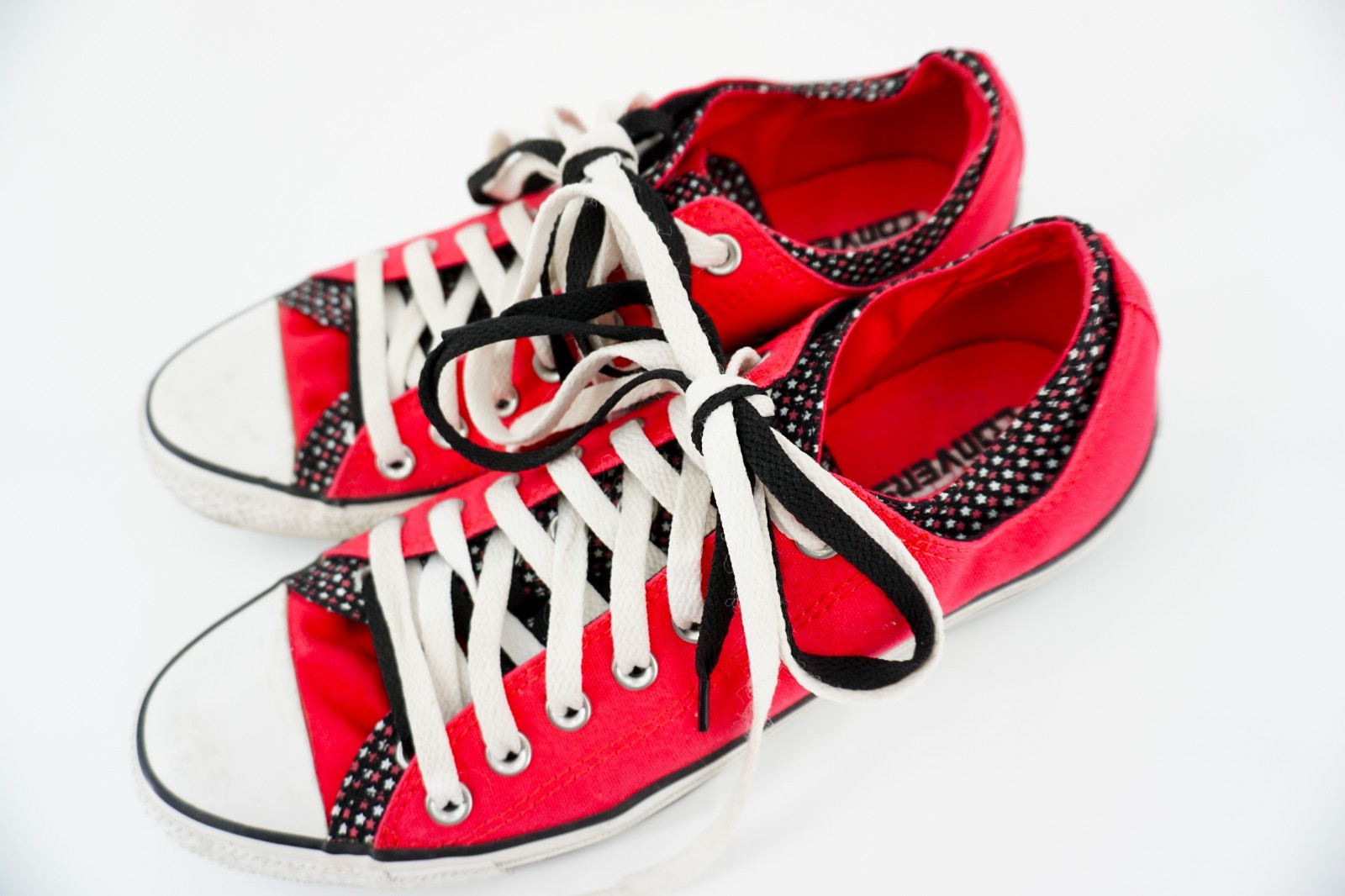 Converse All Star Low Top Red & Black Stars W11 M9