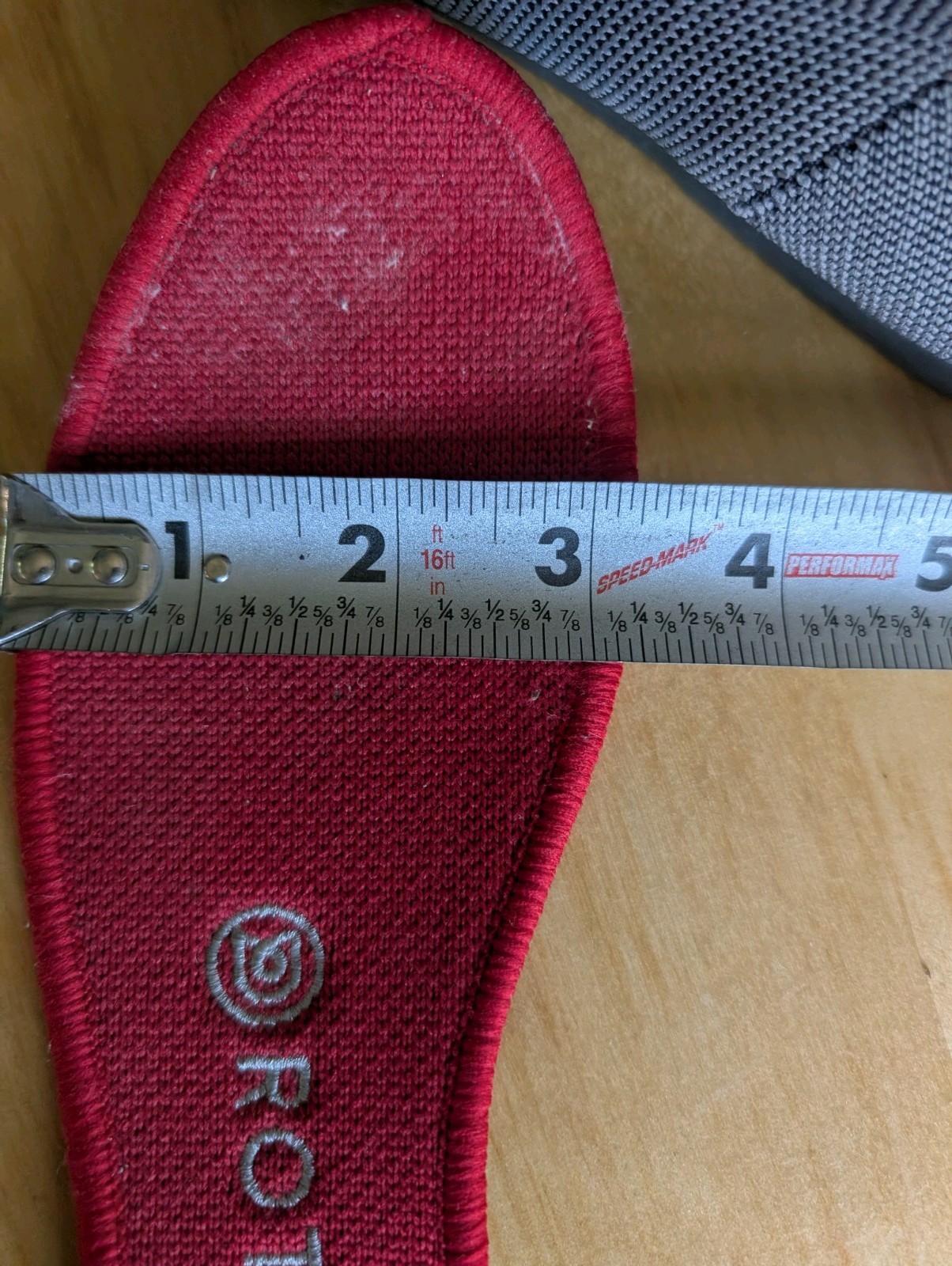 Rothy’s The Point Flats – Muted Grey with Red Insoles (Women’s 7.5)