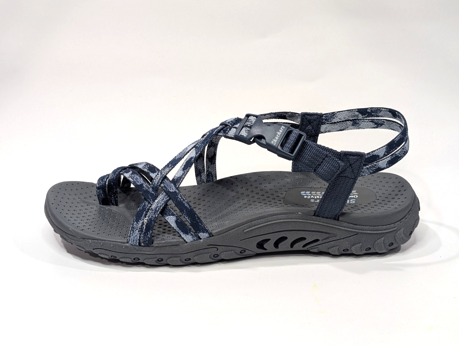 Skechers Reggae Positive Space Navy Women’s Sandals – Size 9.5 NWB 163595/NVY