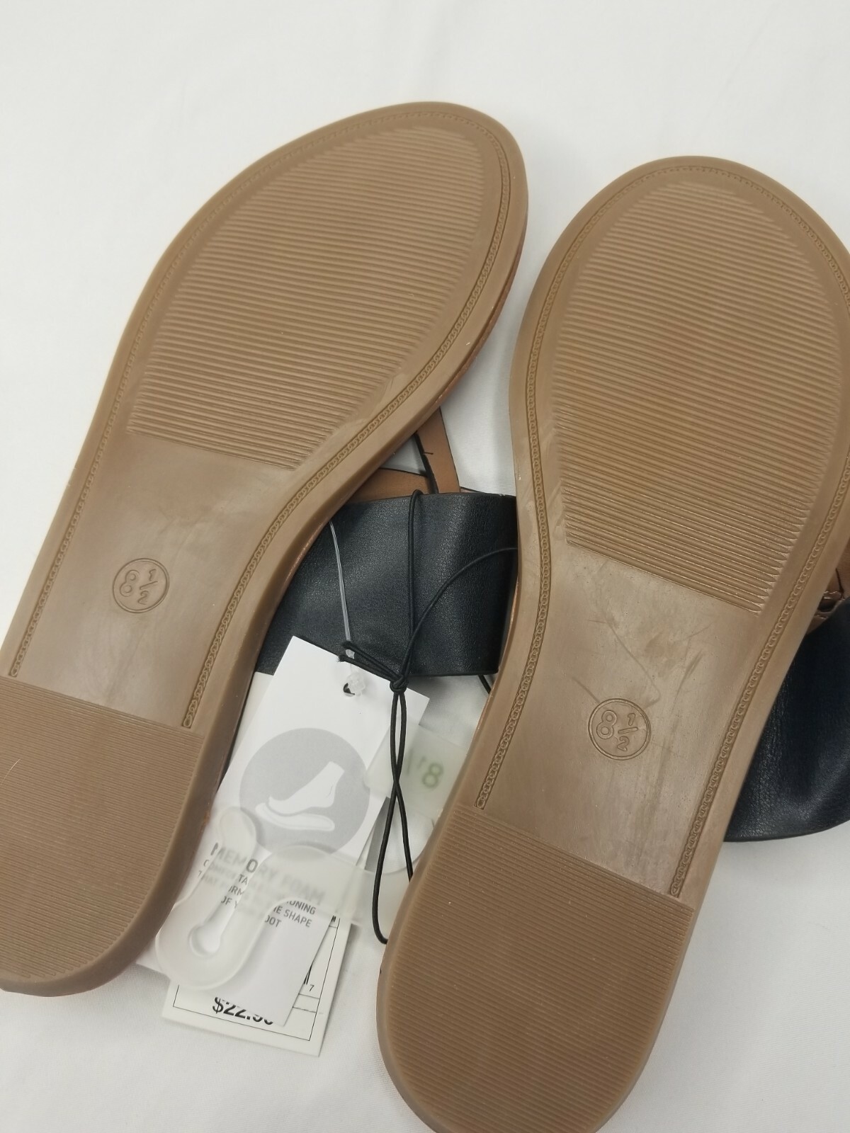 A New Day – Women’s Faux Leather Slide Sandals Size 8.5 – Black – NWT