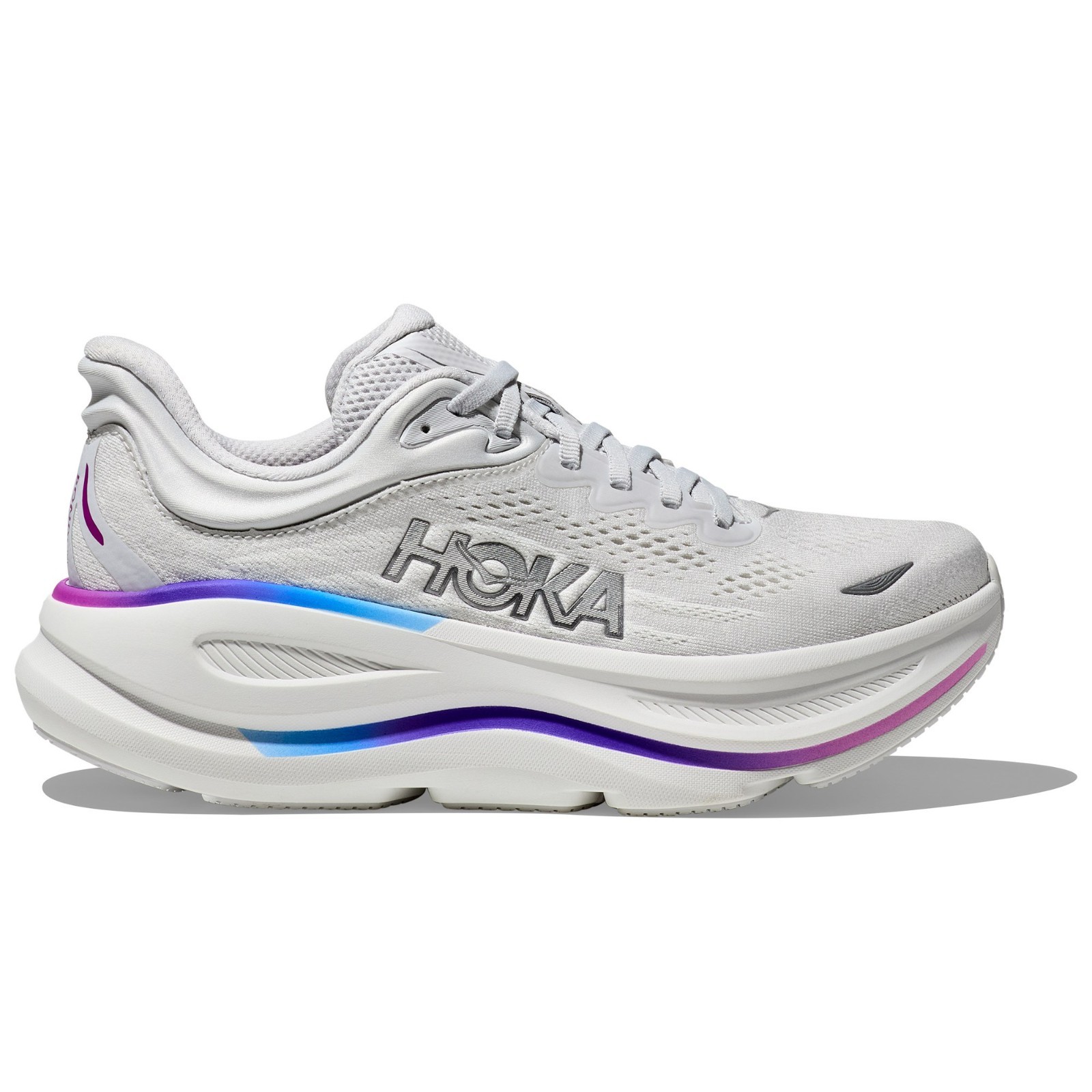 HOKA Bondi 9 Road-Running Shoes – Women’s-Cosmic Grey/White