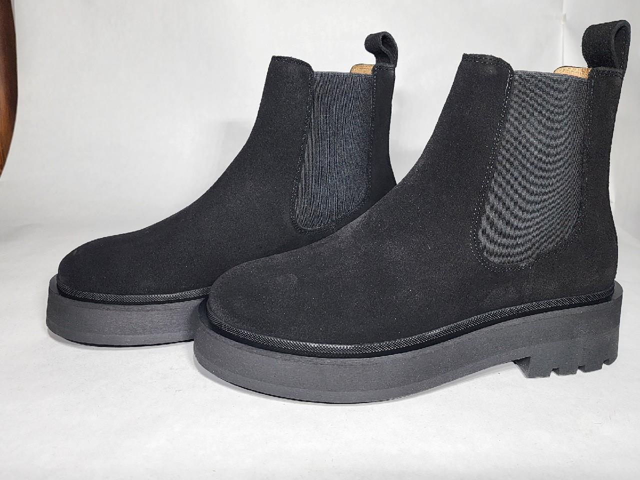 And Other Stories Black Suede Ankle Boots