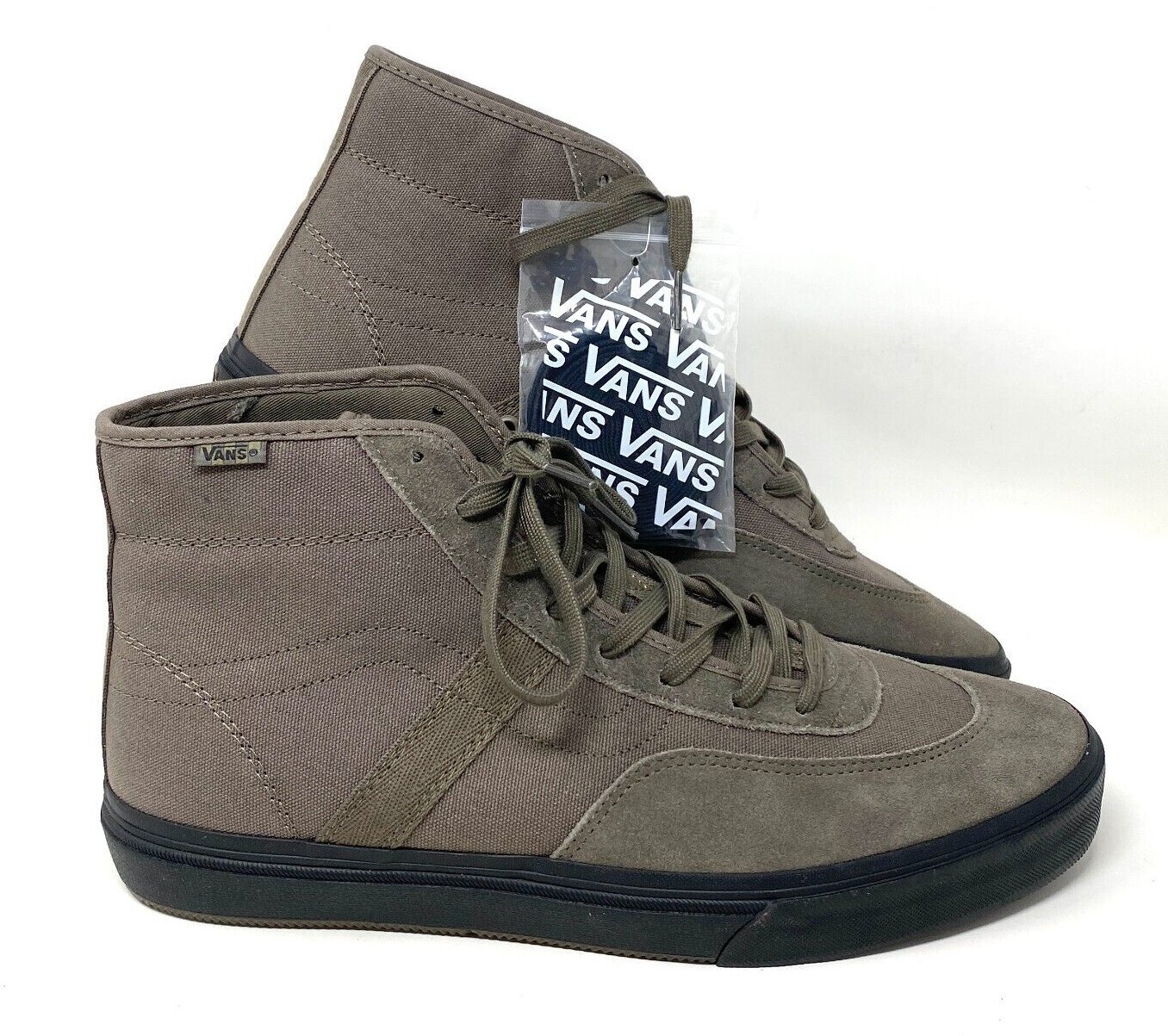VANS Crockett High Skate Brown Green Suede Shoes Women Size Sneakers VN0A5JIG85C