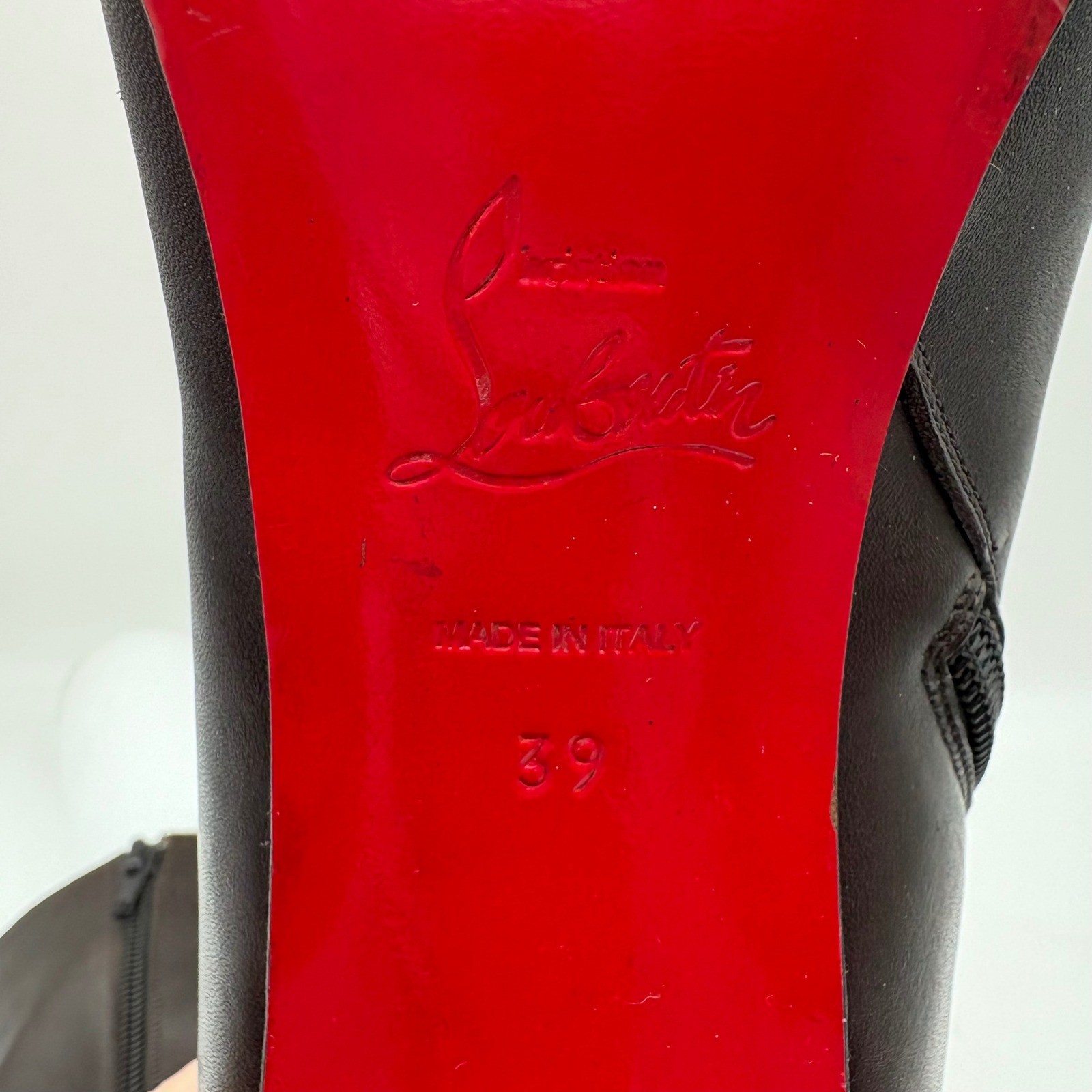 Christian Louboutin Calfskin Leather Adox Ankle Boots Womens Size 39 US 8.5-9