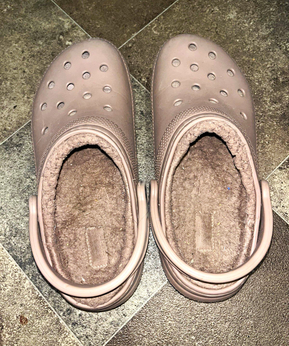 Crocs Classic Lined Clog Faux Fur Lined Slip-On Women’s US 7 Beige