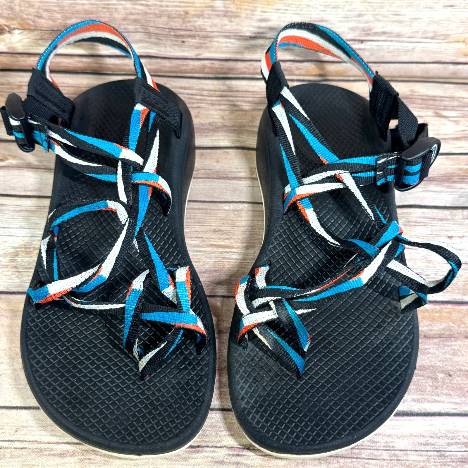 Chaco Z/Cloud X2 Sport Womens Hiking Water Sandals Teal Orange Black 11