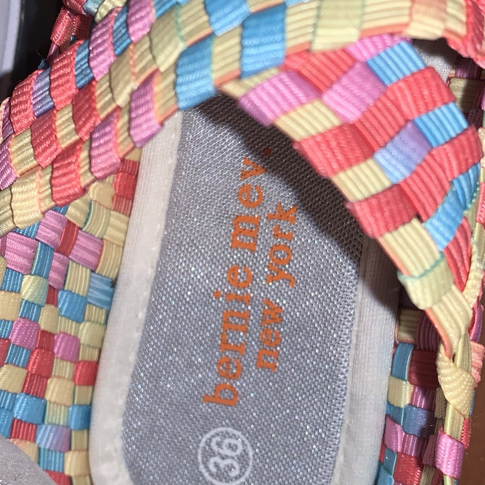 Bernie Mev NY Gummies Fly Women Candy Camo Slip On Comfort Fitness Shoes 36 New