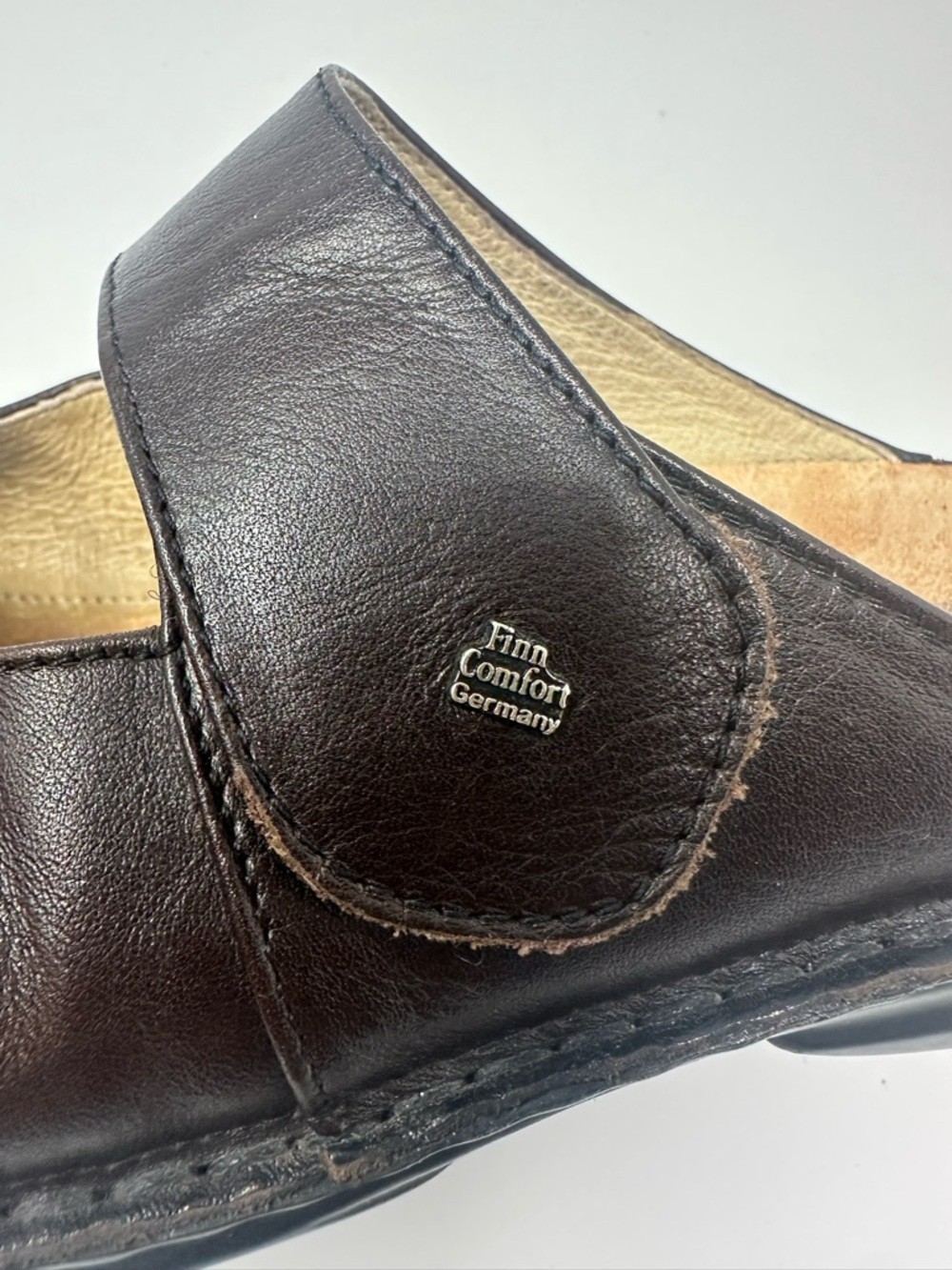 Finn Comfort Germany Stanford Leather Mary Jane Style Mules Clogs Size 40