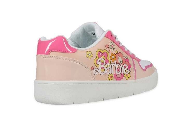 Women’s Mattel Barbie Court Sneakers Skater Shoes Flower Hot Pink 6 7 8 9 10 11