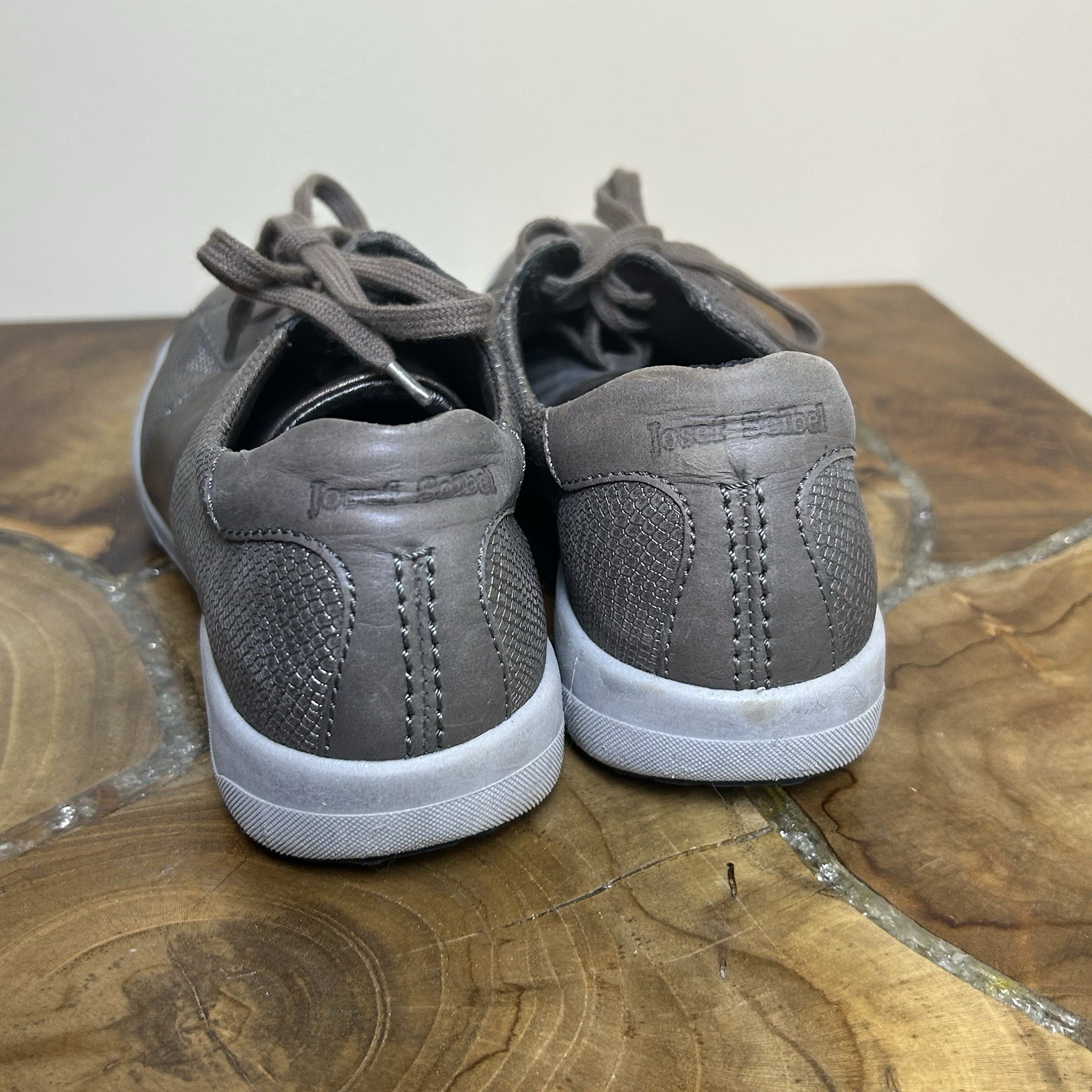 Joseph Seibel sneakers antique metallic with snakeskin Size 38 US 7-7 1/2