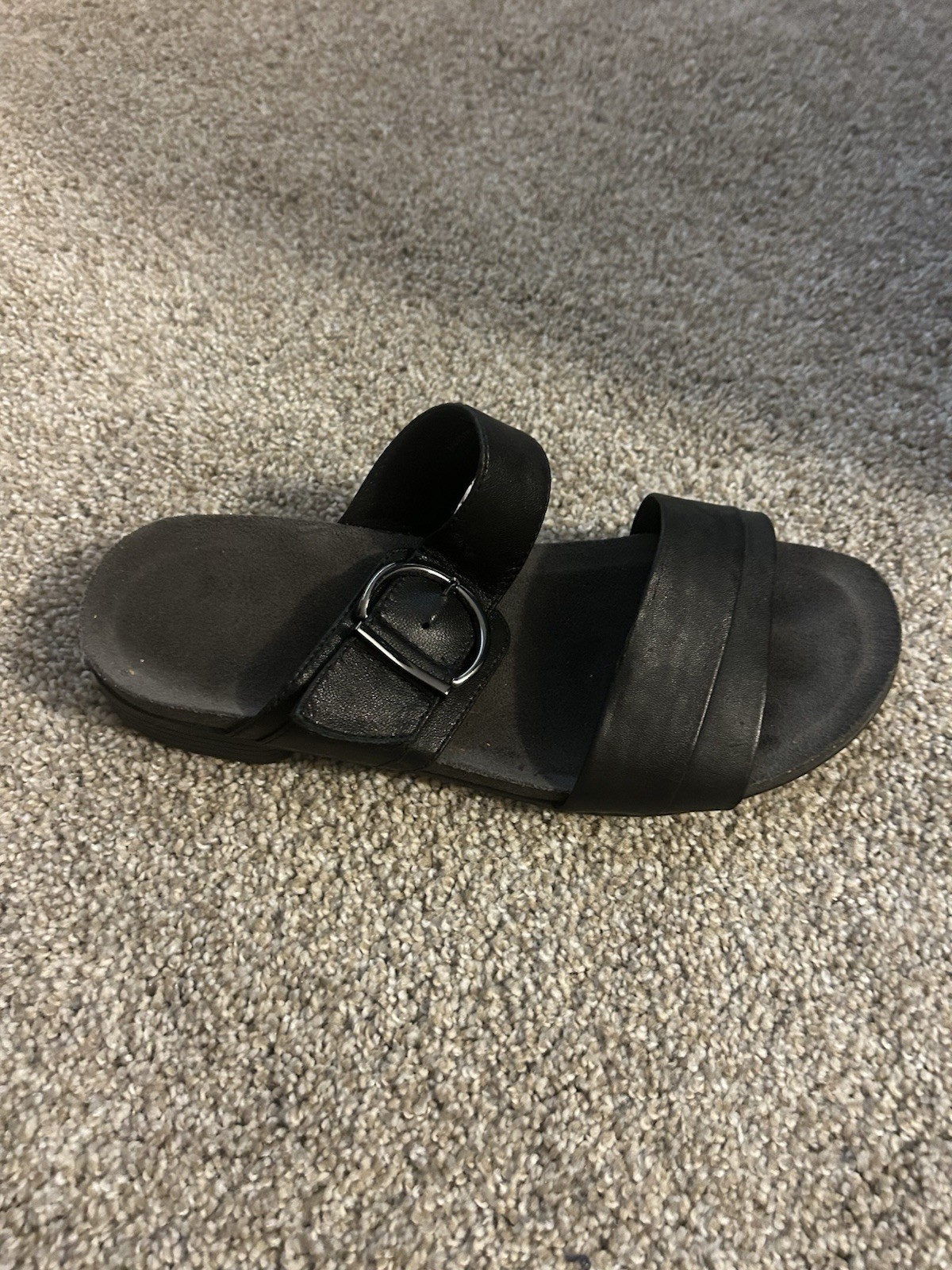 Munro Women’s Leather Double Strap Sandal Slip On 9W
