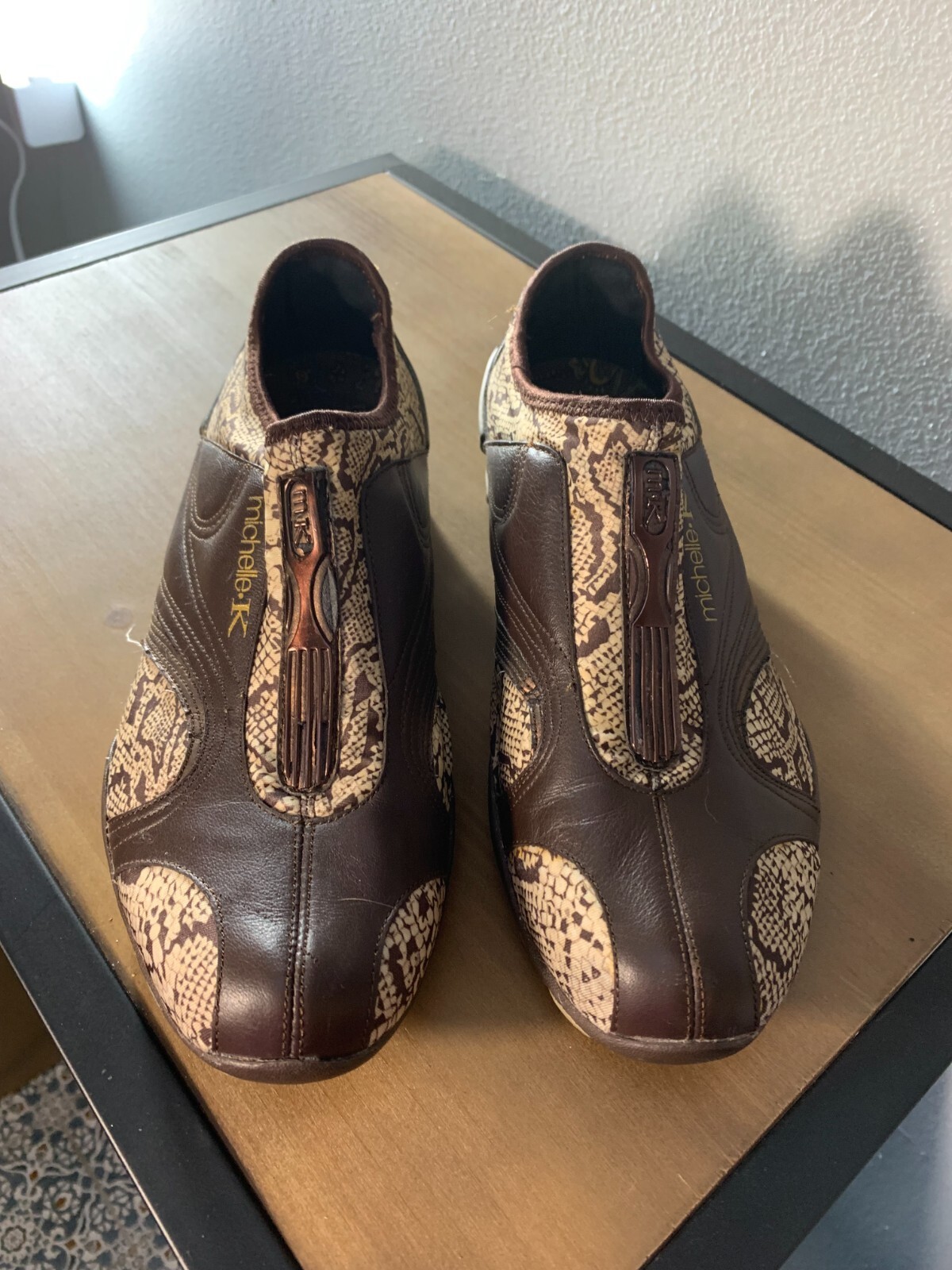 michelle K women’s brown slip on shoes, sz 8, great condition