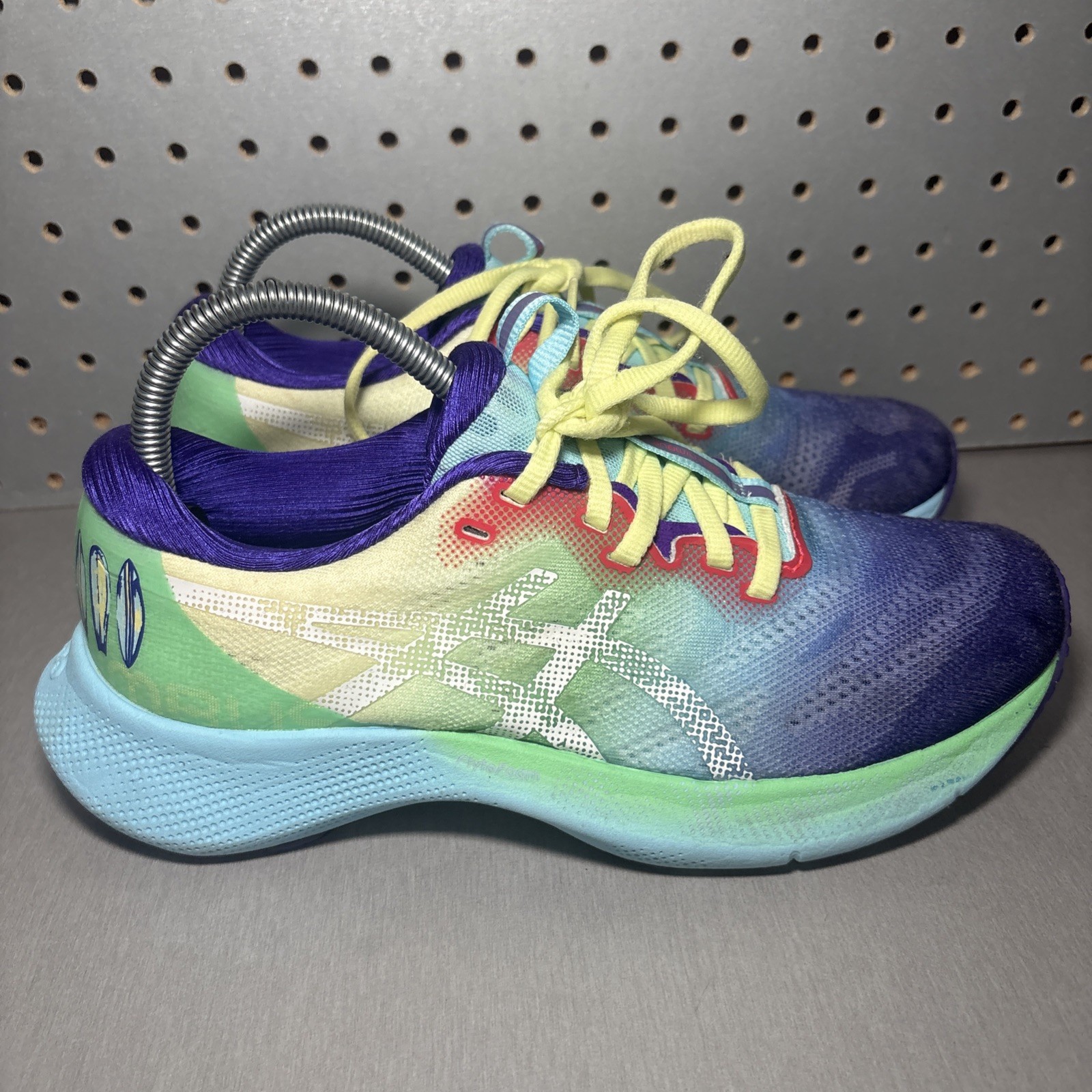 ASICS Gel-Nimbus Lite 2 LAM Womens Sz 8 Blue Green Multi Running Shoes 1012B120
