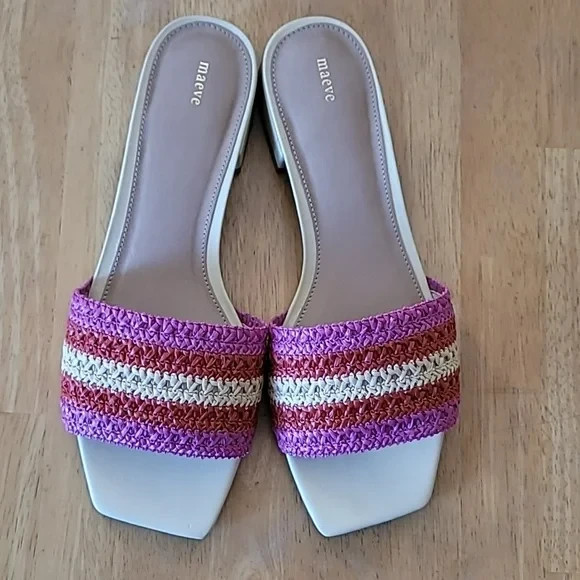 Maeve Anthropologie The Coralie Mule Slide Sandals, Size 39, US 8