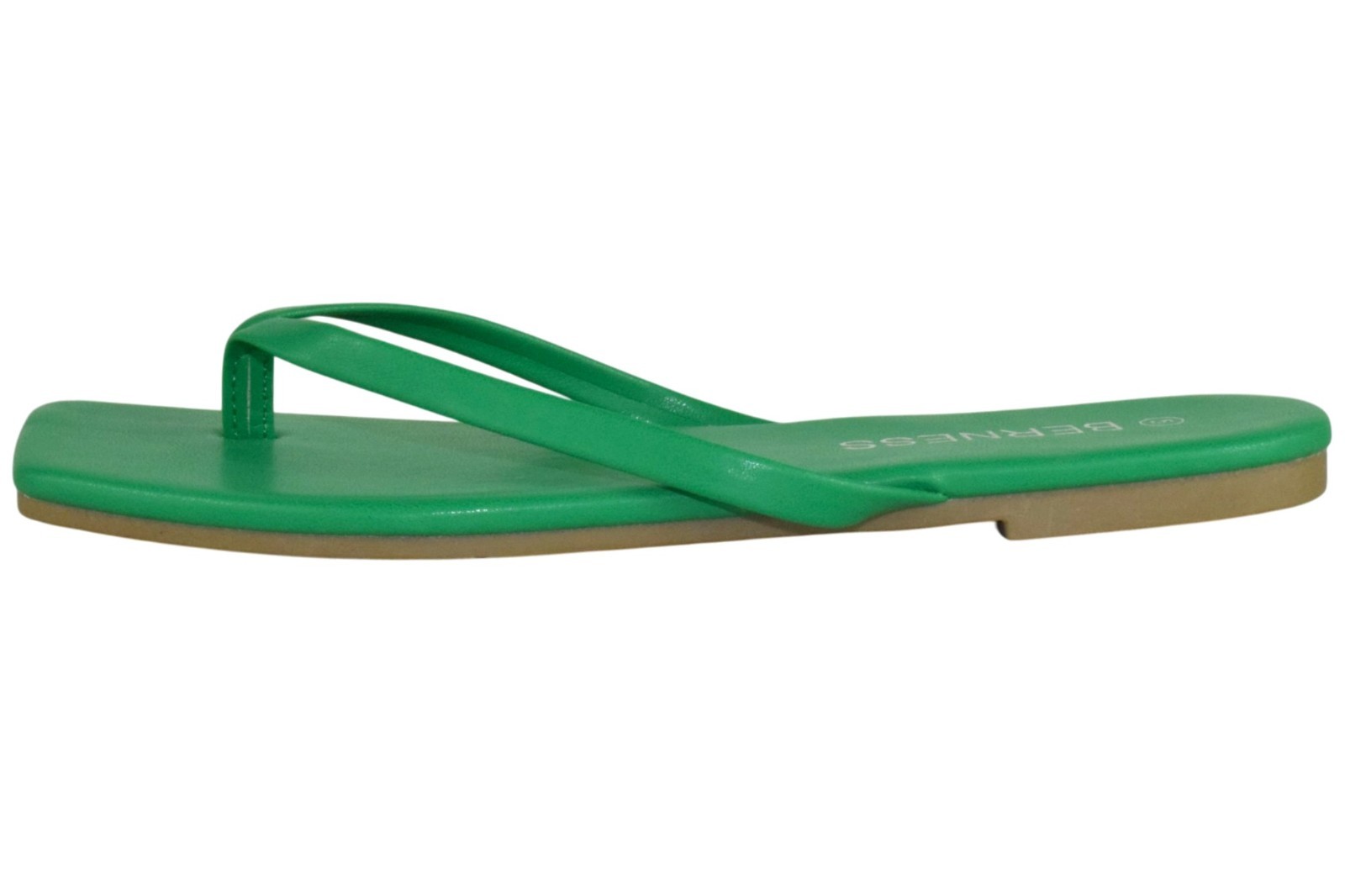 Berness Women Flip Flop Sandals Square Thong Slides Cushioned Flat JAYLA Green