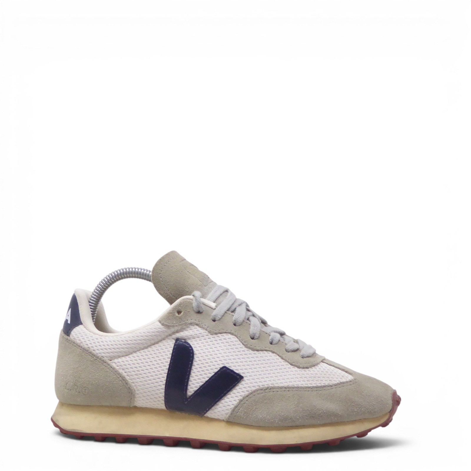 Veja Rio Branco Alveomesh Sneakers Womens White Gray Blue Mesh Suede 8