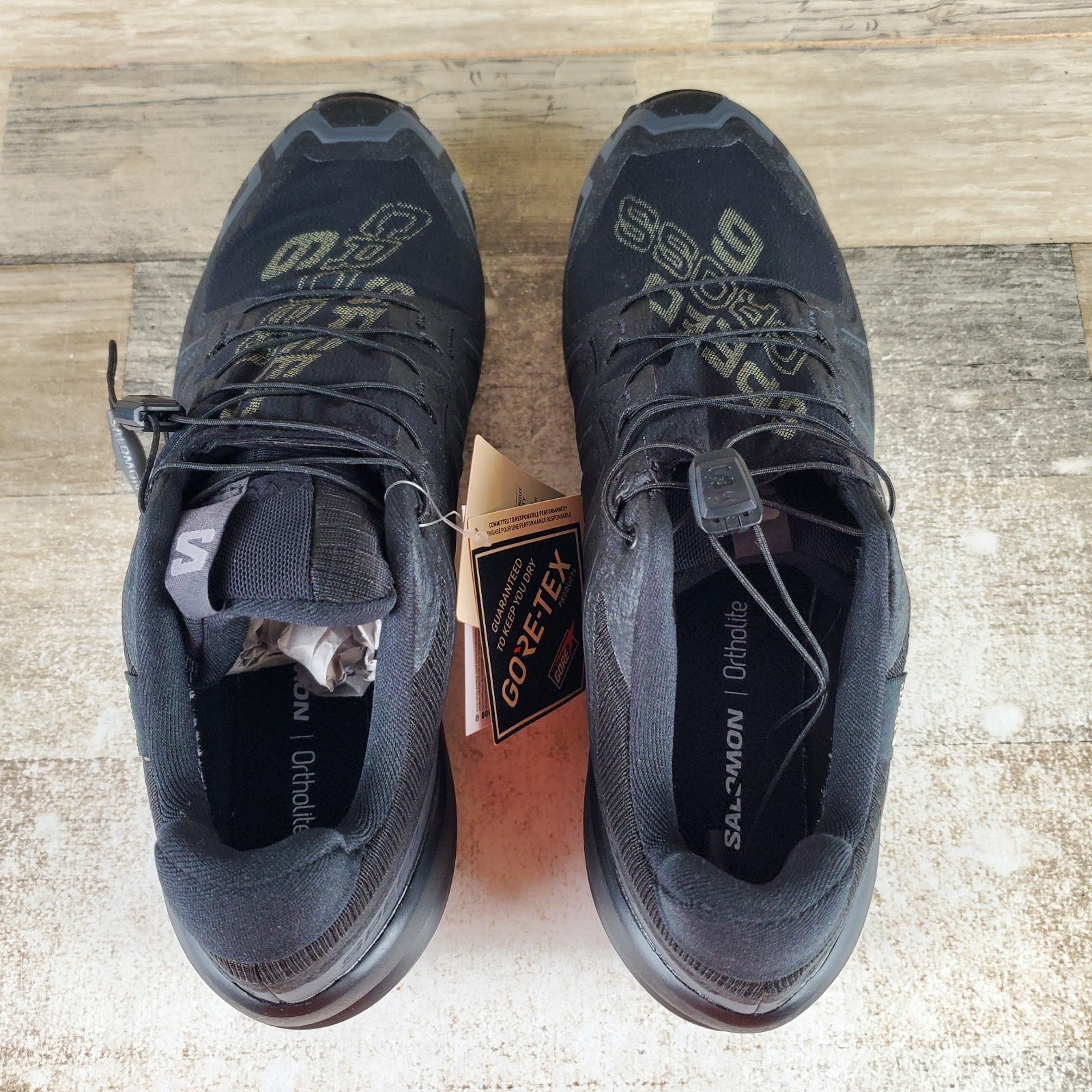 Salomon Speedcross 6 GTX Womens Shoes Sz 8 Running Black Phantom Lace Up Sneaker
