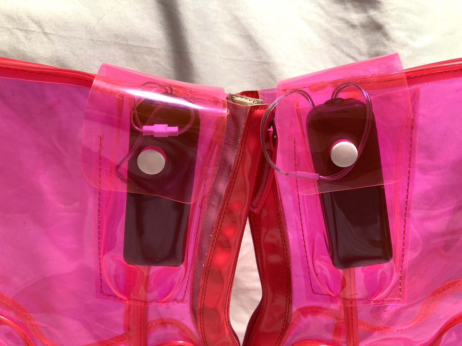Neon Cowboys HOT PINK PVC BOOTS Women size 14 LED Light Up Out Past Midnight