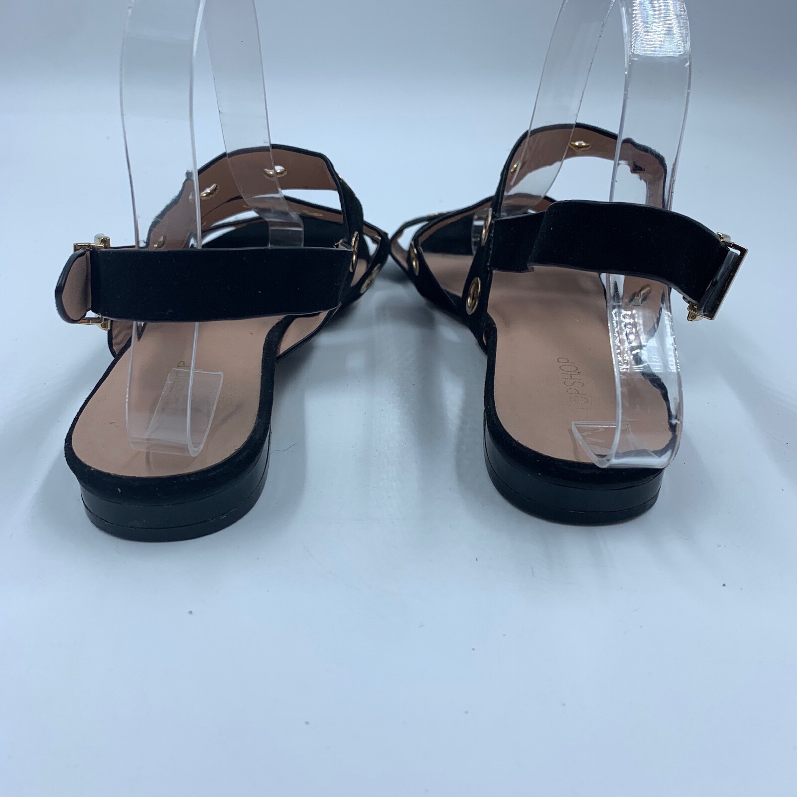 Topshop Womens 6 Strappy Sandals Festival Grunge Whimsy Goth Moto Grommets
