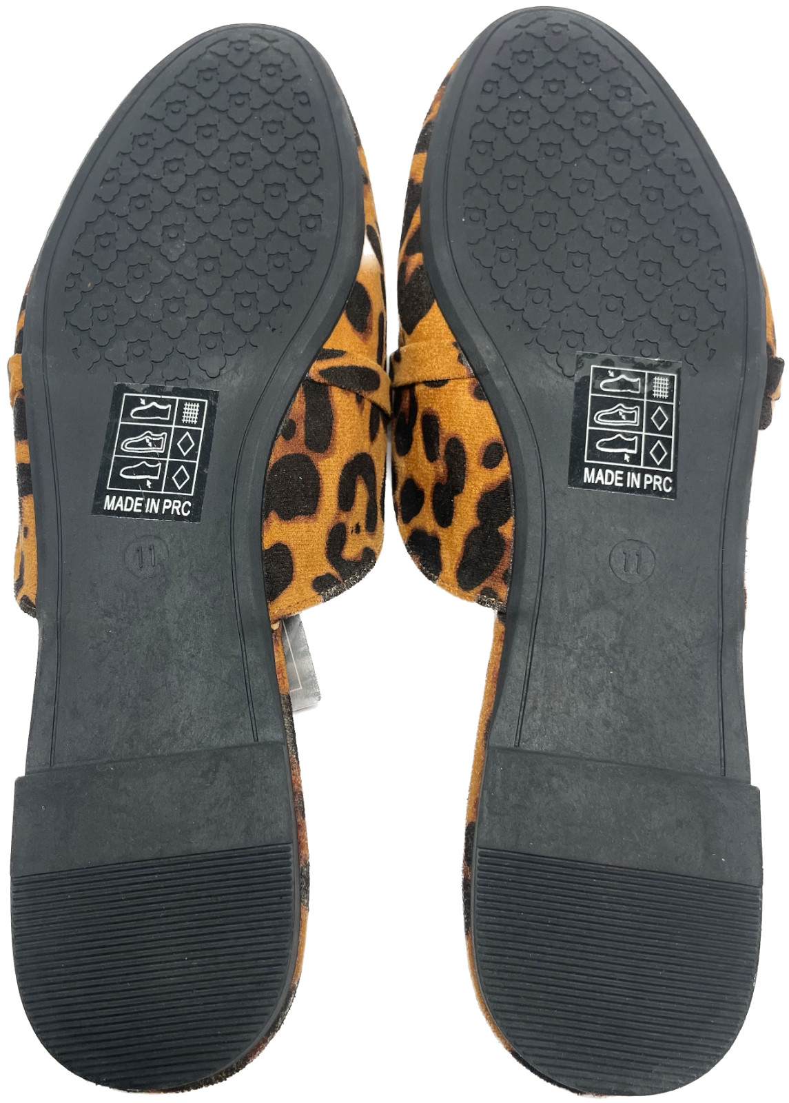 New Women’s Musshoe Leopard Print Mules Flats US Size 11 Padded Insoles Slides